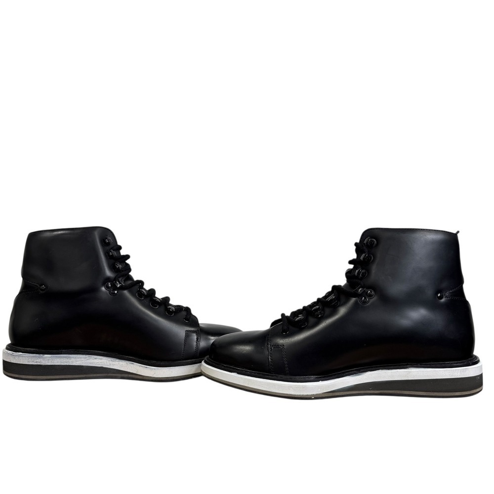 Vintage Foundry Co. Talon Black Leather Lace Up Moto Boots Mens US 9.5 VF1395 - Picture 3 of 7